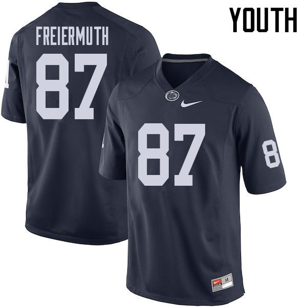 Youth #87 Pat Freiermuth Penn State Nittany Lions College Football Jerseys Sale-Navy